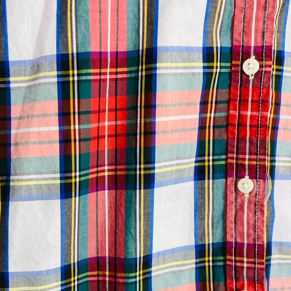 J. Crew classic fit Xmas “snowy Stewart tartan” plaid button up shirt. 10 - Picture 2 of 5